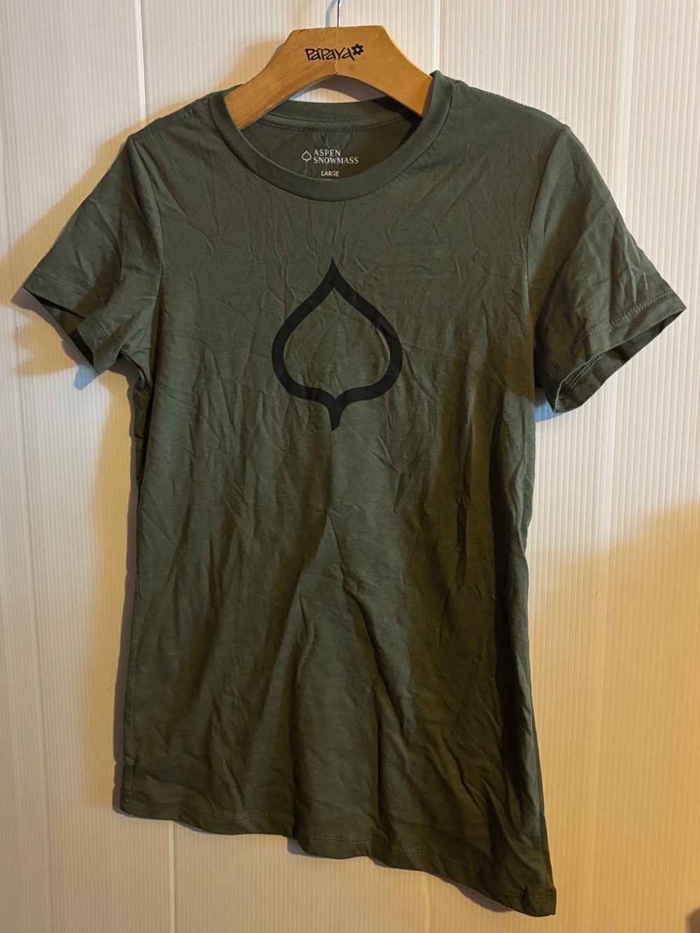 Aspen snowmass Olive Green Logo Tee - Women'ssize large